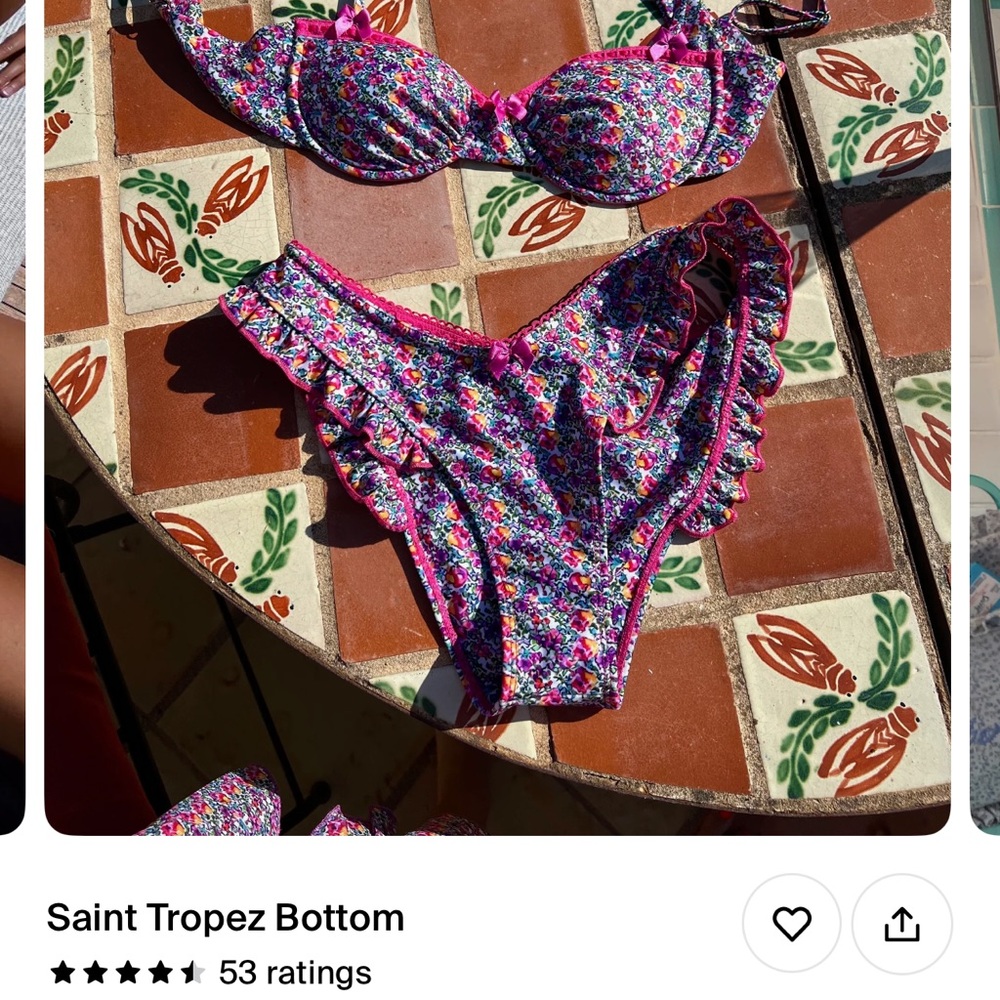 Strawberry Milk Mob Floral Bikini Set